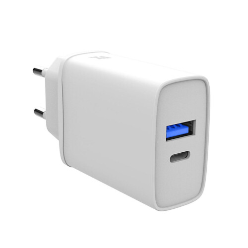 FX Dual EU Main Charger USB-C and USB-A, White 2