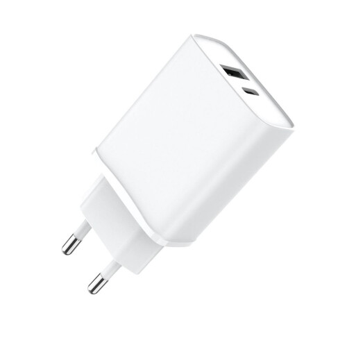 FX Dual EU Main Charger USB-C and USB-A, White 1