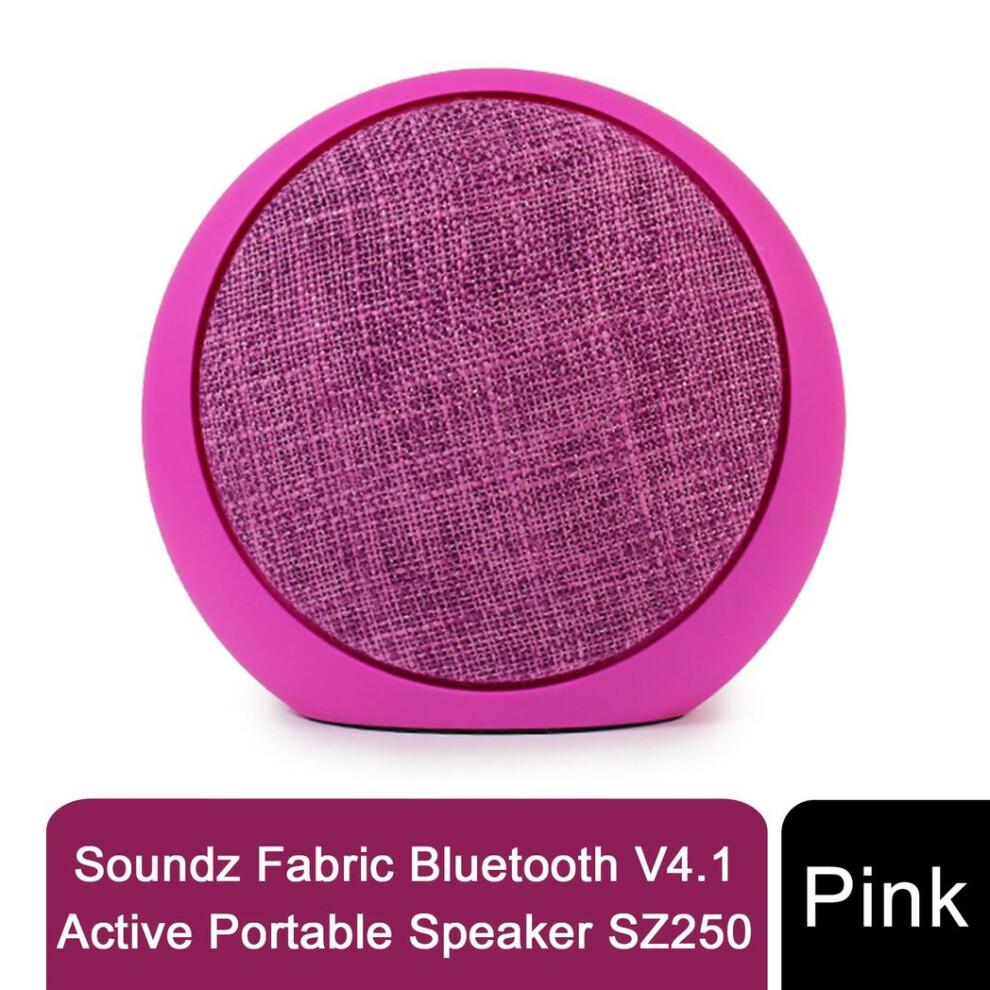 Soundz Fabric Bluetooth V4.1 Active Portable Speaker Sz250 & Sz300[Sz250 - ] Pink 5060488843051