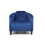 86CM BLUE COLOUR VELVET ARMCHAIR 1