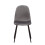 GREY FABRIC CHAIR BLACK METAL LEGS 6