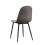 GREY FABRIC CHAIR BLACK METAL LEGS 5