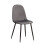 GREY FABRIC CHAIR BLACK METAL LEGS 1