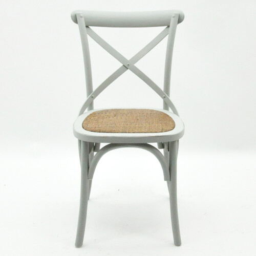 GREY FRENCH CROSS BACK CHAIR 2