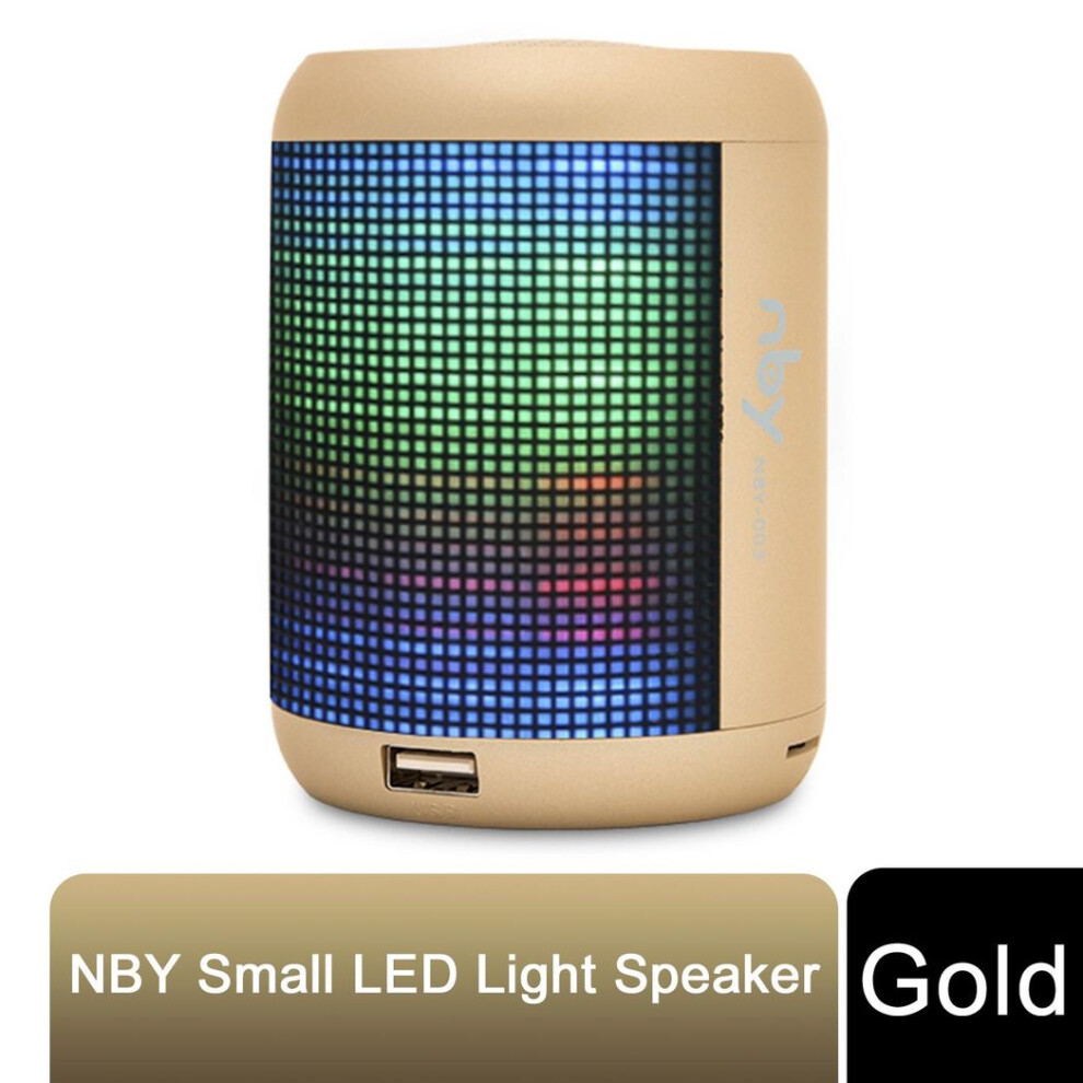 Nby Small Sound Activate Led Bluetooth Speaker And Dancing Fountain, Light/Gold 5056184096167