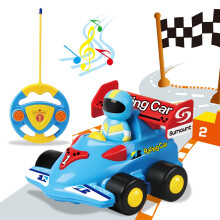 SOKA My First Remote-Controlled Racing Car for Toddlers – Blue, Sound & Light, Removable Driver, Safe ABS (18m+)