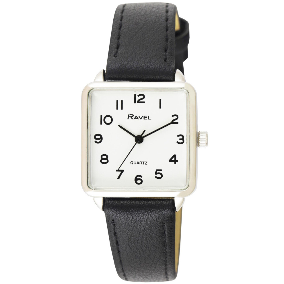 Ravel Women's White Face Rectangular Fashion Watch R0139.02.2