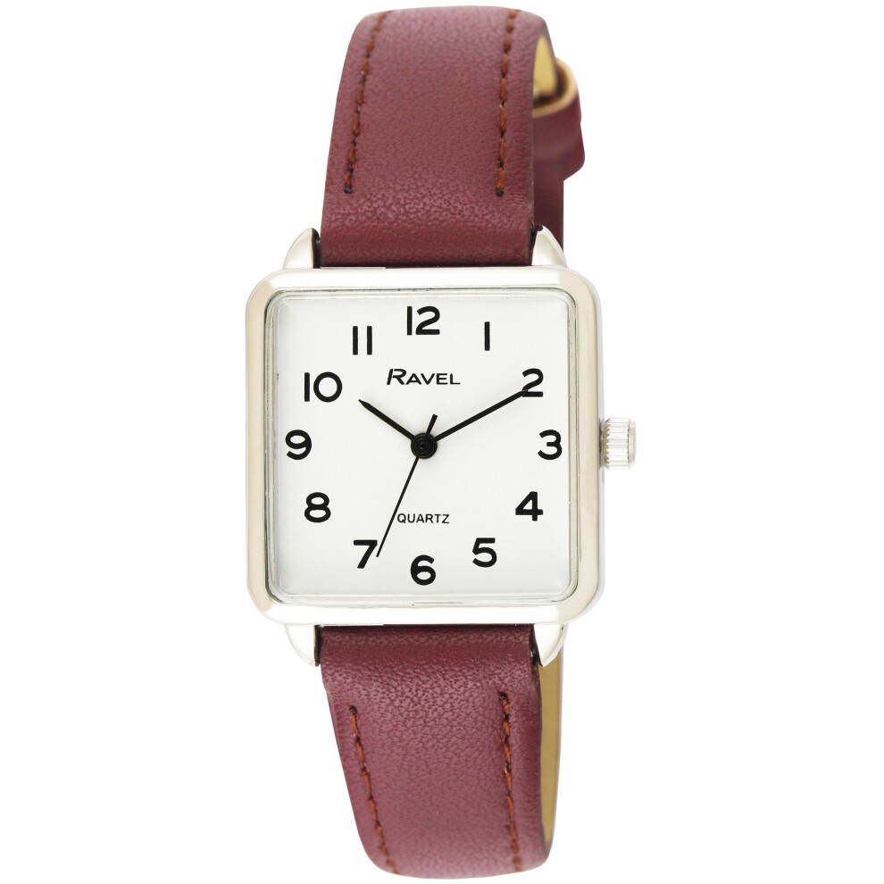 Ravel Women's White Face Rectangular Fashion Watch R0139.10.2