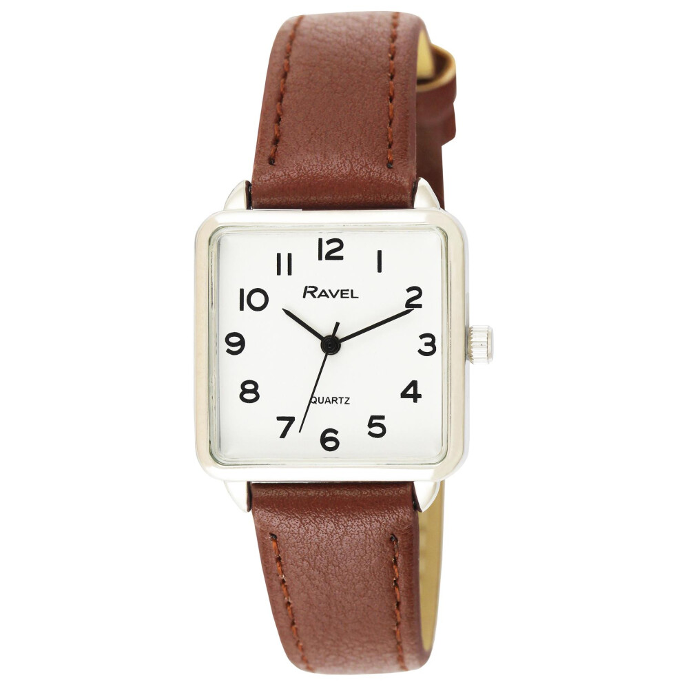 Ravel Women's White Face Rectangular Fashion Watch R0139.12.2