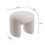 Living And Home (White) Modern Teddy Bear Fur Upholstered Footstool 6