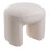 Living And Home (White) Modern Teddy Bear Fur Upholstered Footstool 3