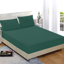 (Green Emerald, King) Extra Deep 40cm Fitted Bed Sheets Poly Cotton Single Double King Size