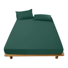 (Green Emerald, Single) Extra Deep 40cm Fitted Bed Sheets Poly Cotton Single Double King Size