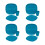 URBN Living (Teal 12pc) BPA Free Plastic Plates Cups Dinner Set Heavy Duty Reusable 1