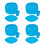 URBN Living (Blue 12pc) BPA Free Plastic Plates Cups Dinner Set Heavy Duty Reusable 1
