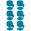 URBN Living (Teal 18pc) BPA Free Plastic Plates Cups Dinner Set Heavy Duty Reusable 1