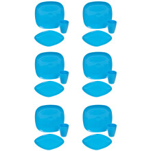 (Blue 18pc) BPA Free Plastic Plates Cups Dinner Set Heavy Duty Reusable