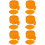 URBN Living (Orange 18pc) BPA Free Plastic Plates Cups Dinner Set Heavy Duty Reusable 1