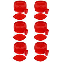 (Red 18pc) BPA Free Plastic Plates Cups Dinner Set Heavy Duty Reusable