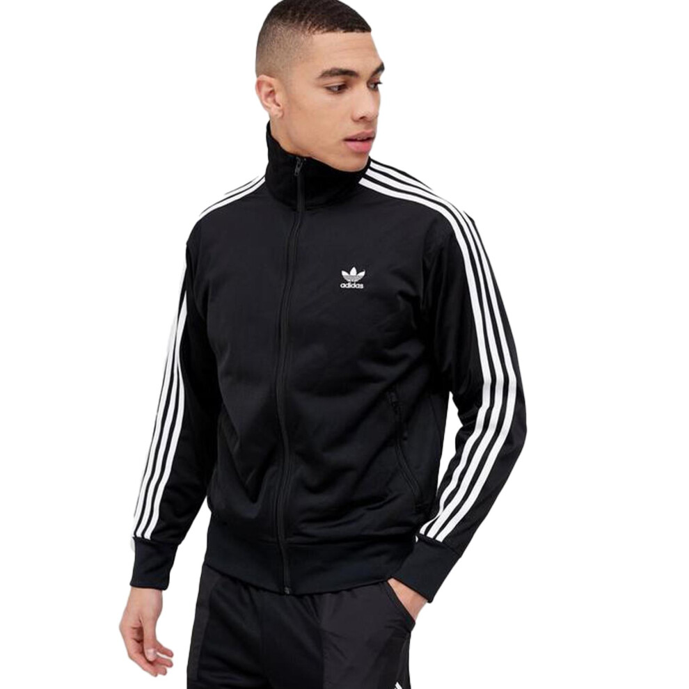 (Black, L) Adidas Mens Firebird Tracksuit Top Sports Jacket