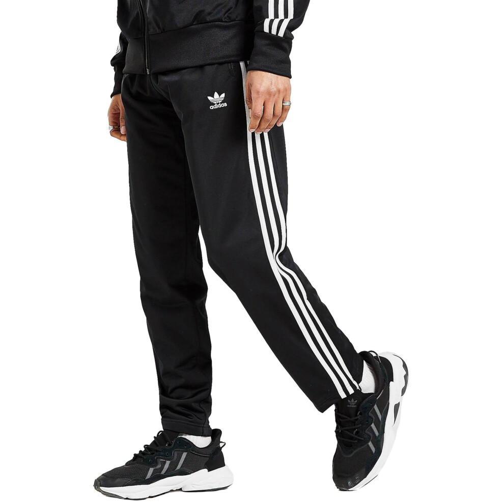 (Black, XL) Adidas Mens Firebird Tracksuit Bottoms Gym Pants