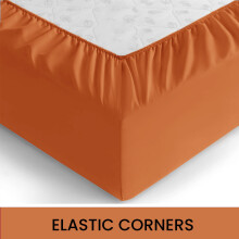 (Rust, Super King) Extra Deep 40cm Fitted Bed Sheets Poly Cotton Single Double King Size