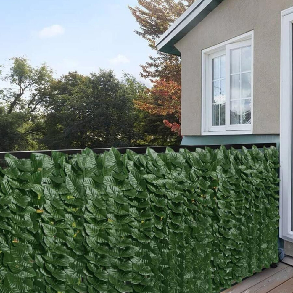 Artificial Ivy Leaf Hedge Roll | Privacy Fence Screen | 3m