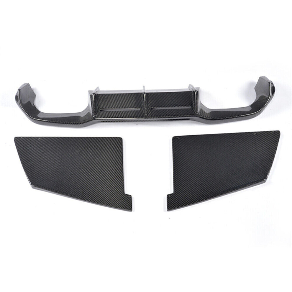 1 Set Rear Diffuser Lip +Corner Spats Cover Trim Splitter For 2016-22 Bmw F87 M2 8806564854187