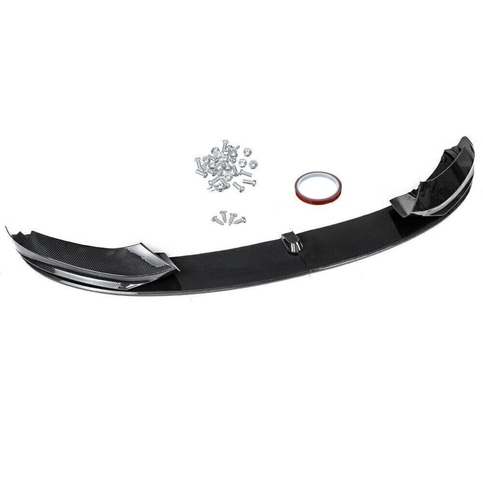 1 Set Front+Rear Spoiler Lip Psm For 2014-2020 Bmw F32 F33 4 Series Carbon Look 8806564855214