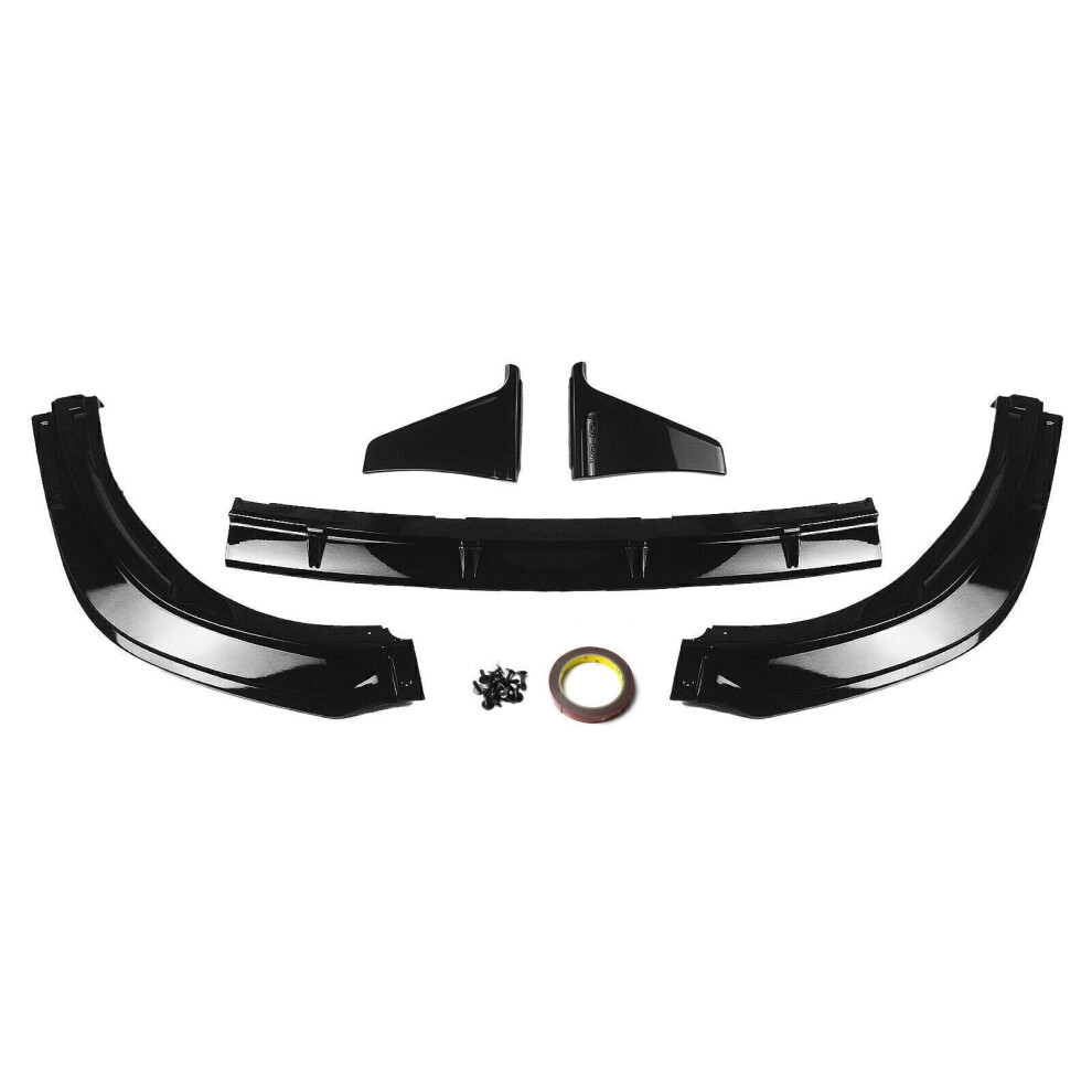 1 Set Front Bumper Spoiler Lip For Toyota Camry Se Xse 2018-2024 Yofer Black 8806564854668