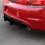 1Set  Black Rear Bumper Diffuser with flaps For Volkswagen Scirocco R 2015-2016 4