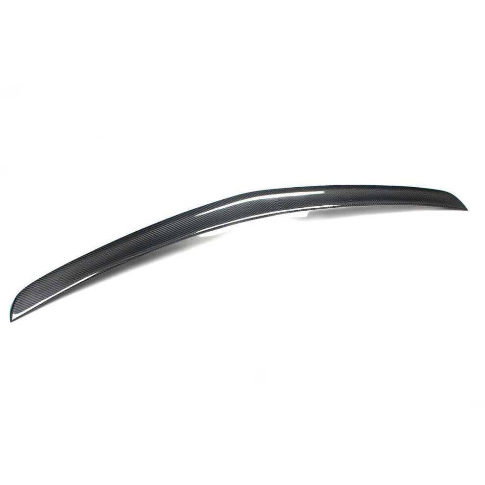 1Pc Carbon Fiber Rear Trunk Spoiler Lip For Benz W212 E250 E350 E550 E63 4Dr Ang 8806564851131