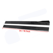 1Set 78.7'' Car Universal Side Skirts Body Kit Spoiler Splitter Glossy Black