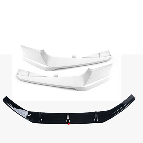 1Set Front Bumper Spoiler Cover Trim +Rear Diffuser Black For Honda Accord 2018+ 2