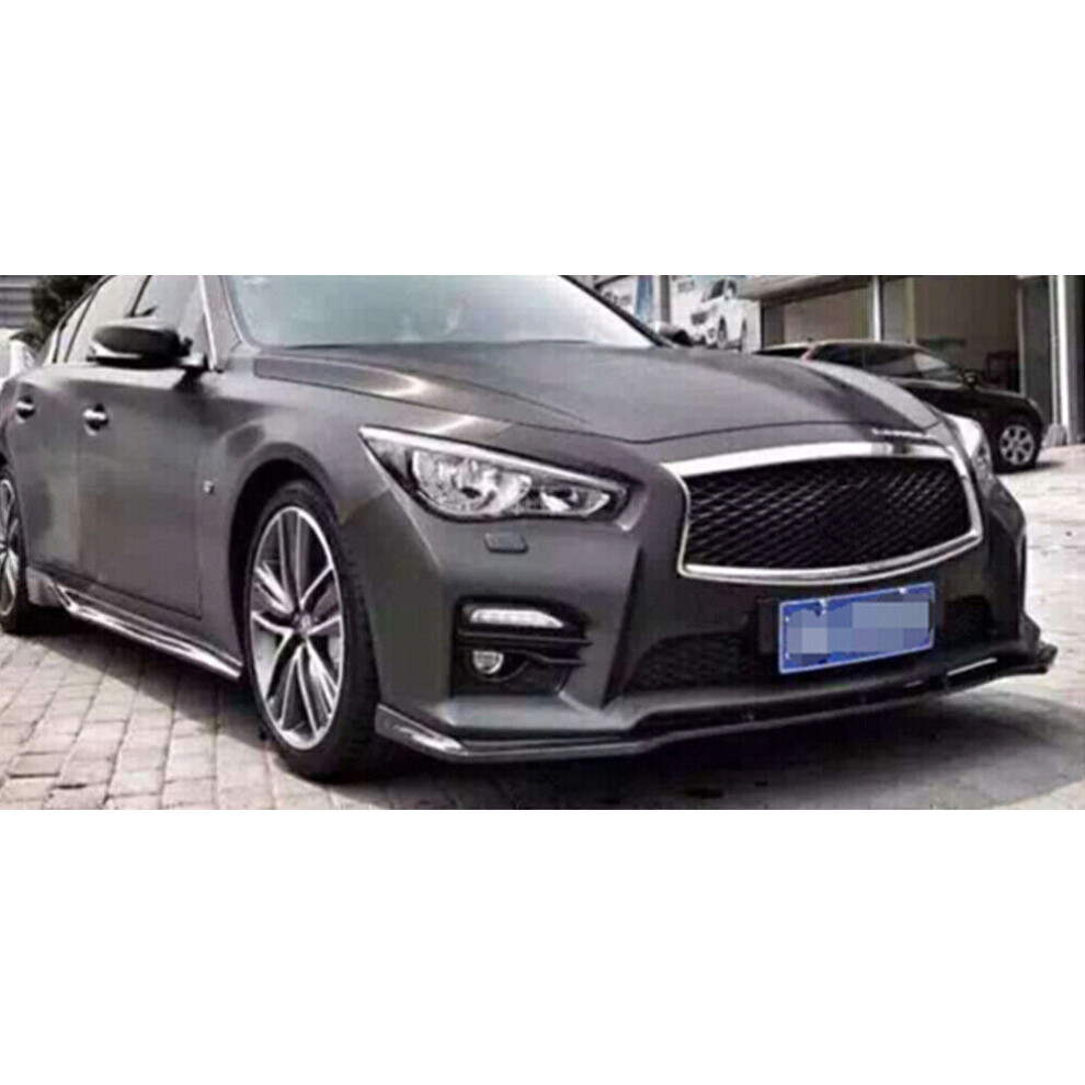 1Set Front Spoiler Lip Rear Bumper Diffuser For Infiniti Q50 2014-2017 Carbon Fiber 8806564852022