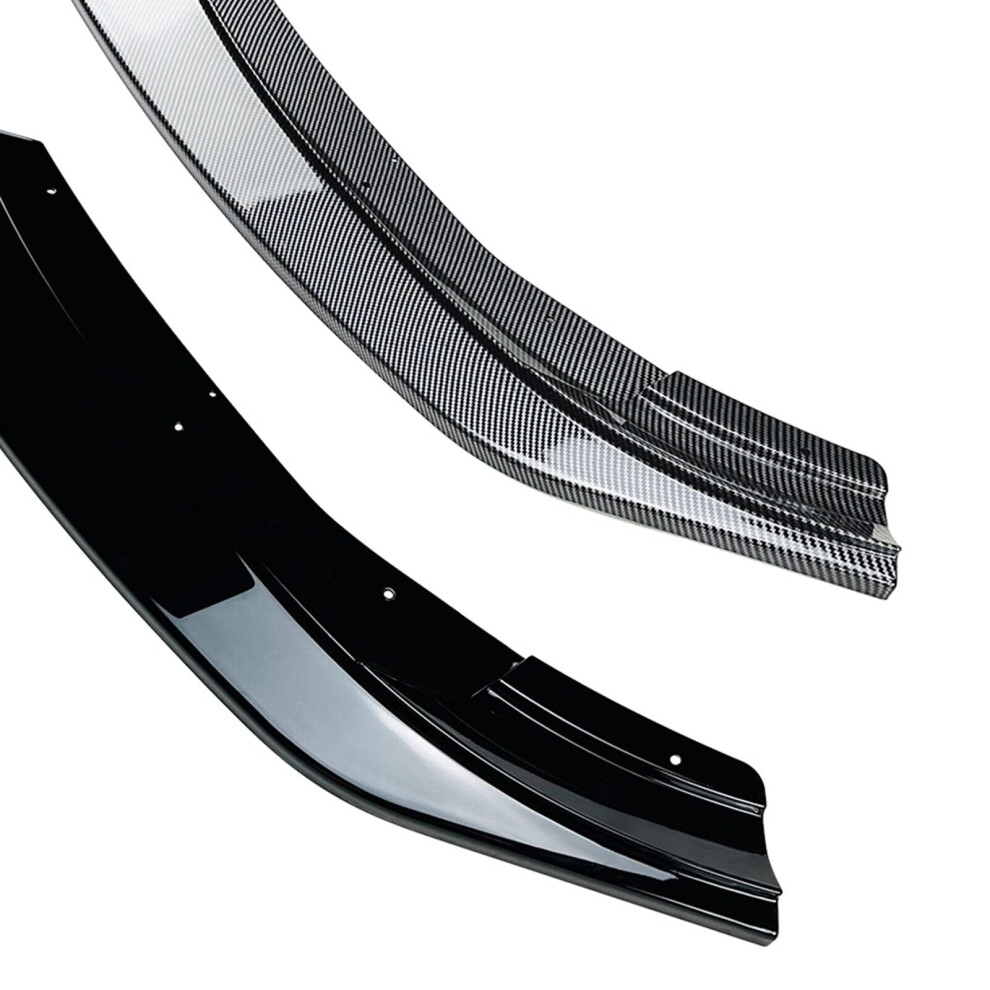 1Set Front Bumper Spoiler Lip For Ford Focus Rs Mk3 2015-2018 Carbon Fiber Look 8806564849961