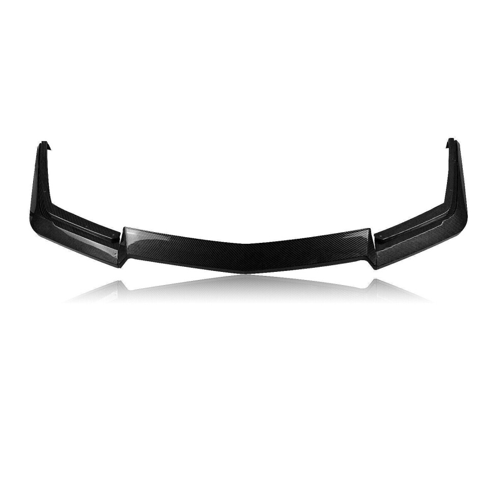 1Set Front Bumper Spoiler Lip Fit For Cadillac Cts-V 2009-2015 Carbon Fiber Look 8806564854293