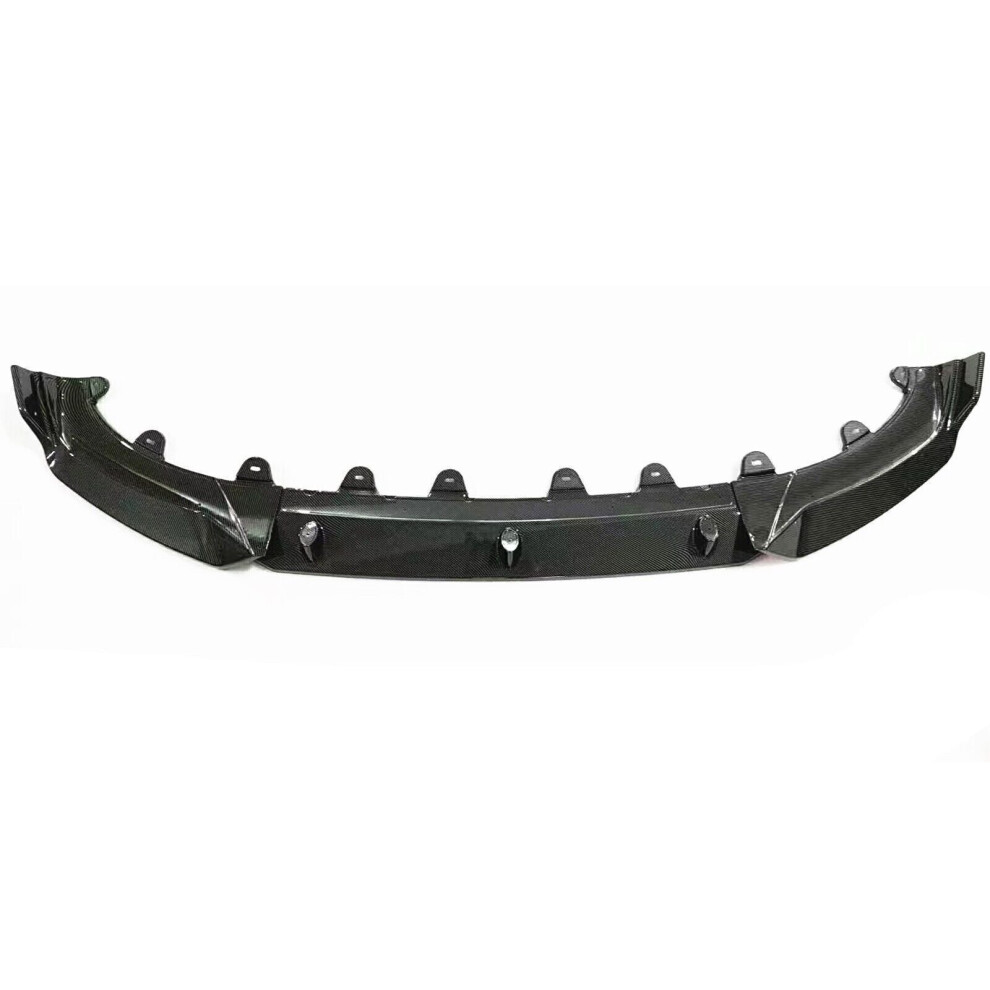 1Set Front Bumper Spoiler Lip For Bmw X3 2021-2022 Ix3 2022 Carbon Fiber Look 8806564854774