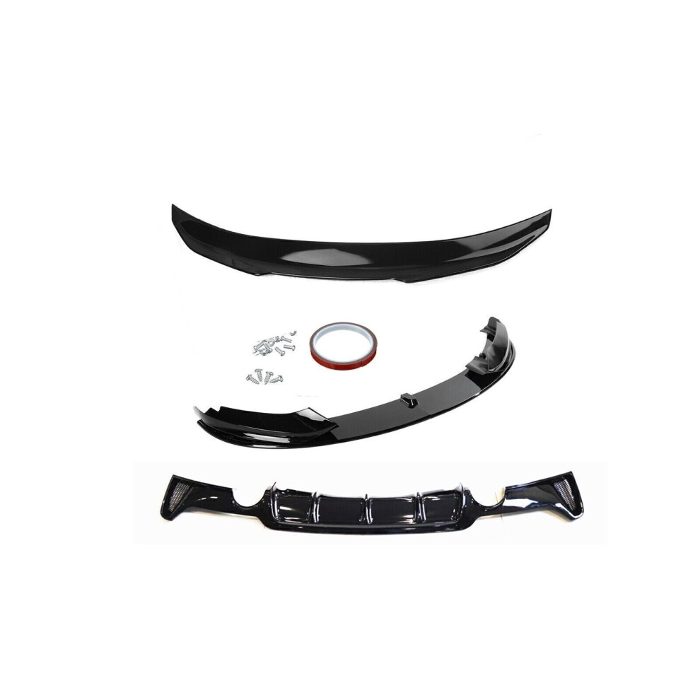 1Set Front Rear Spoiler Lip Rear Diffuser For Bmw F32 F33 F36 M Sport 2014-2020 8806564855269