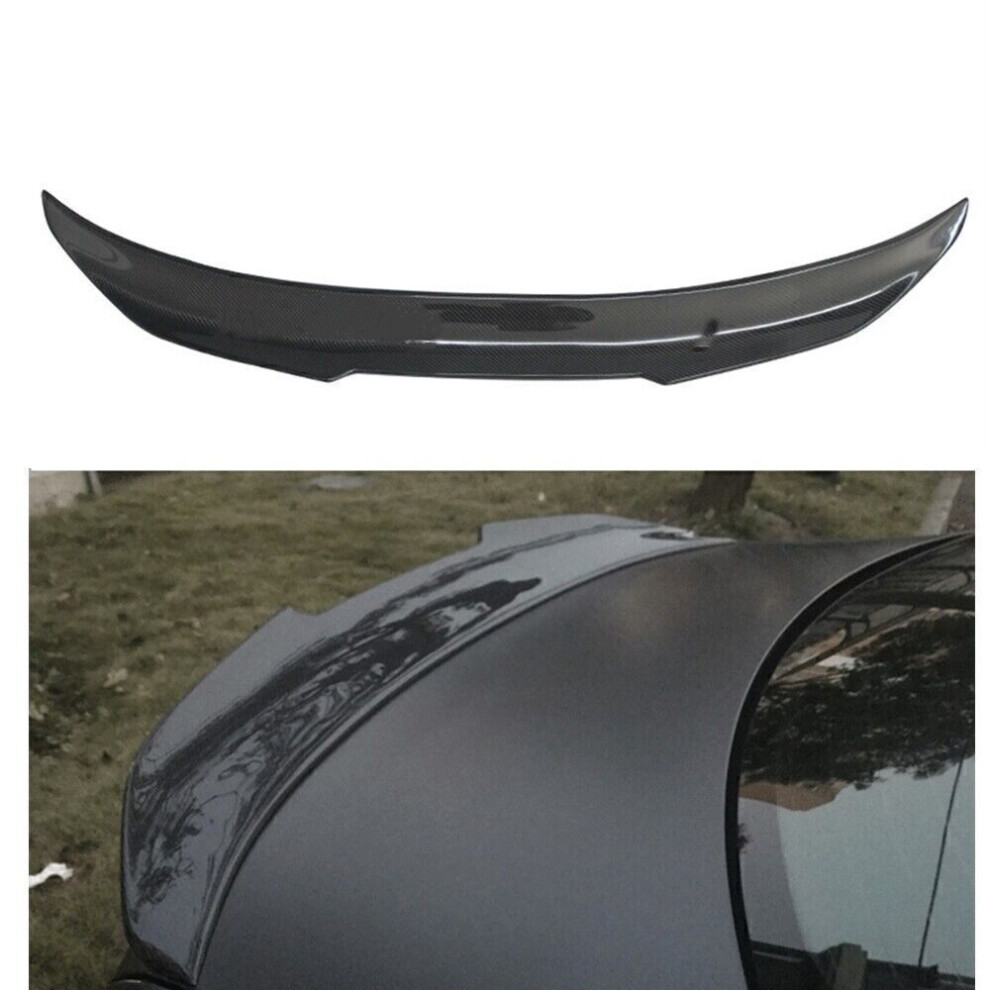 1Set Carbon Fiber Rear Trunk Spoiler Wing Lip For Bmw F82 M4 2015-2020 Psm Style 8806564856532