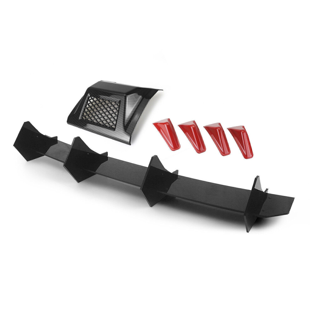 1Set Rear Bumper Diffuser Lip Cover Splitter For Subaru Wrx Sti 2015-2021 Light 8806564856105