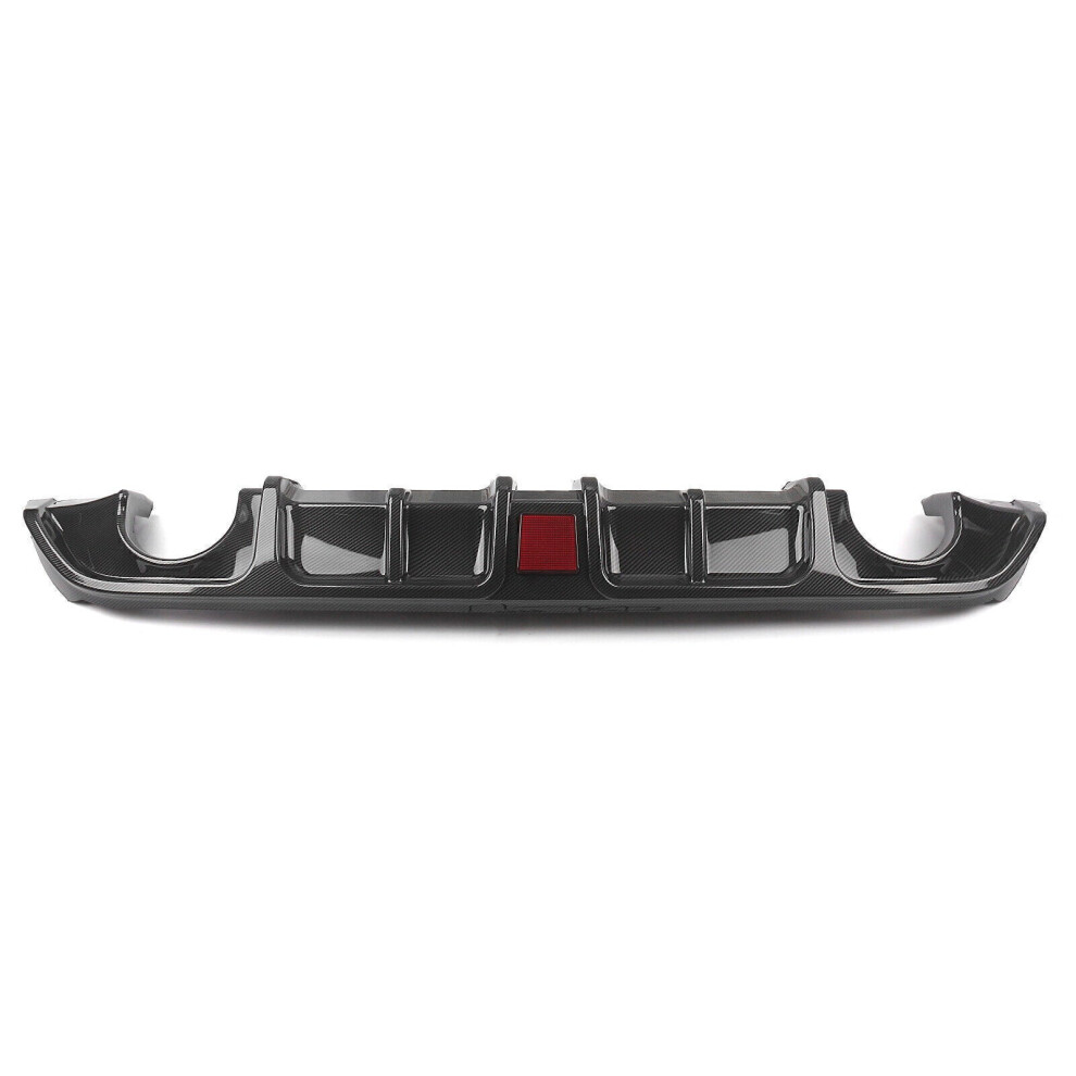 1Set Rear Bumper Diffuser Lip W/Led Carbon Look For Infiniti Q60 2017-2022 Light 8806564856044