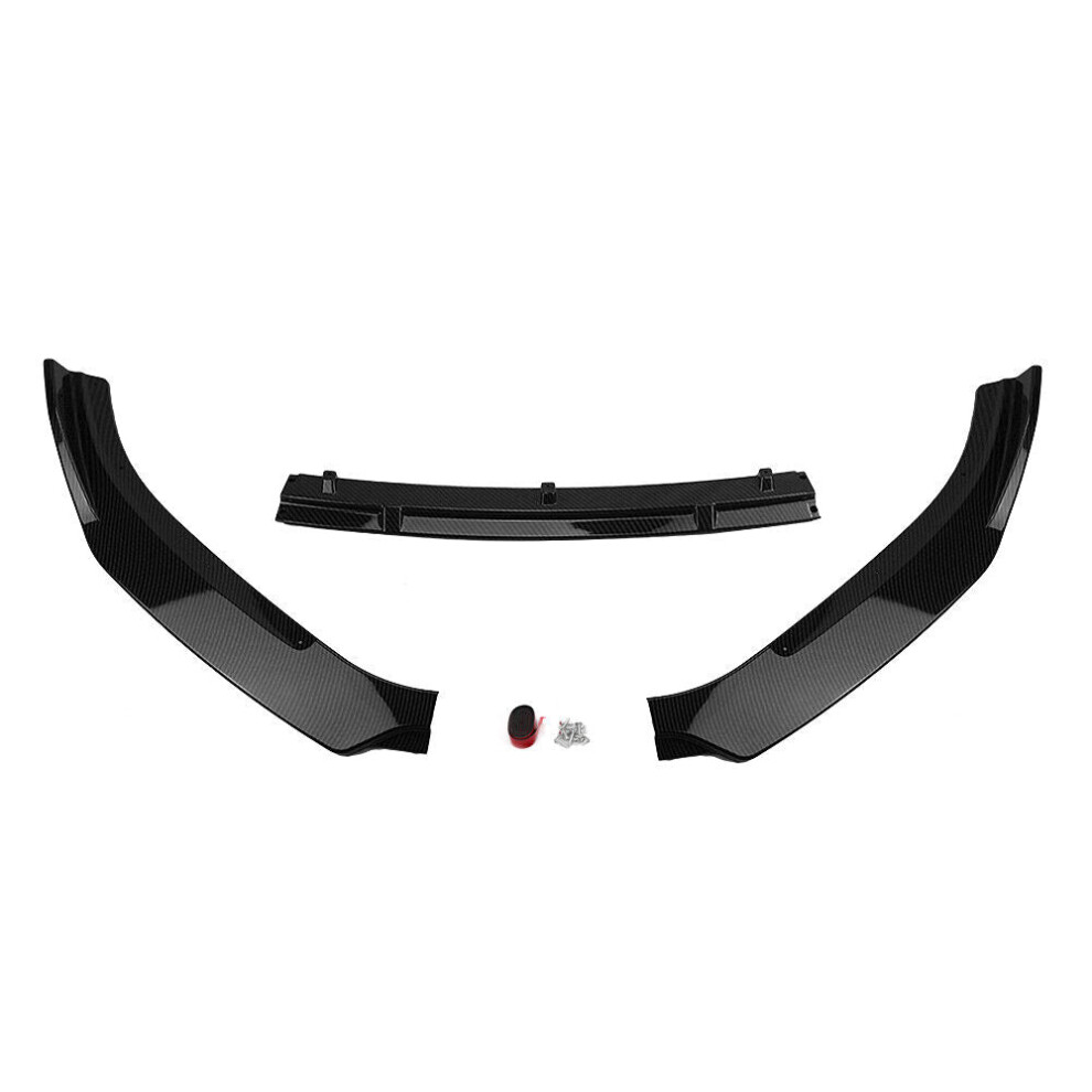 Carbon Look Front Bumper Spoiler Splitter Lip For Mazda 3 Axela Sedan 2014-2018 8806564844966