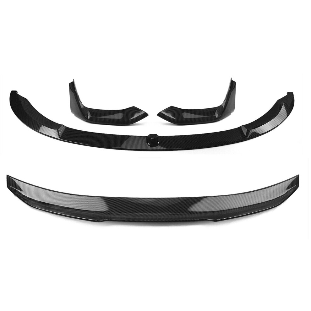 Front Bumper Splitter+Rear Trunk Spoiler Lip For Bmw 2015 2016-2020 F82 M4 Coupe 8806564849527