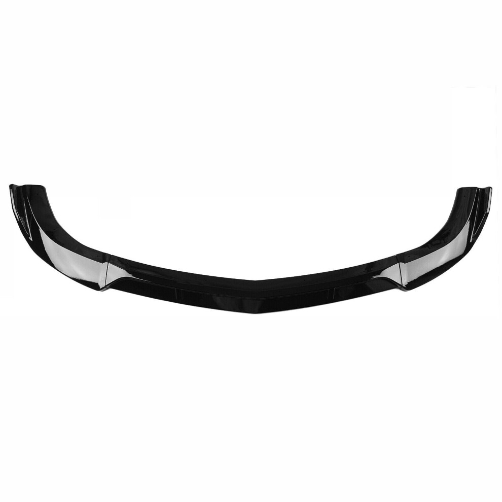 Front Bumper Lip Spoiler For Mercedes-Benz W204 C200 C250 C300 2008-2014 Black 8806564847288