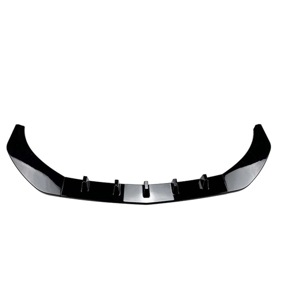 Front Bumper Spoiler Lip For Benz C117 Cla200 Cla260 Cla45 Amg 2016-2019 Black 8806564847097