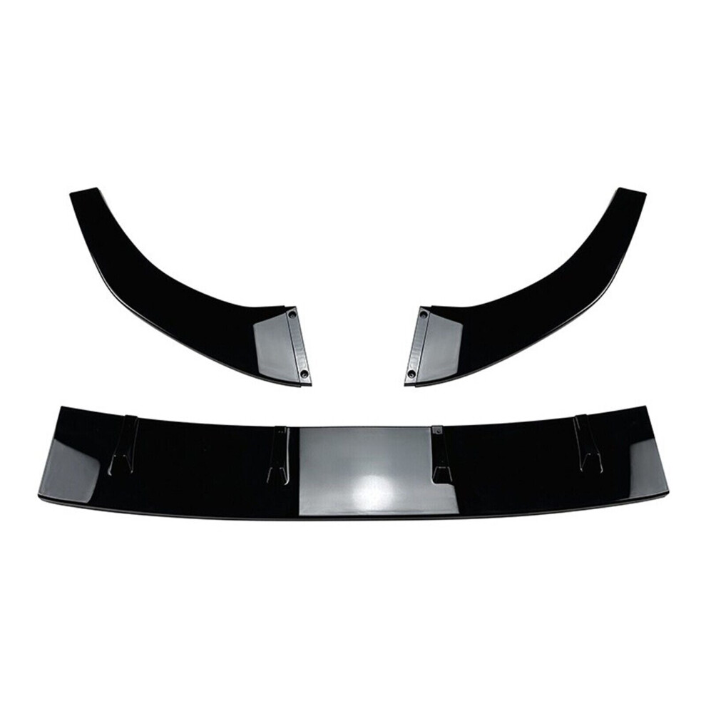 Front Bumper Spoiler Lip For Volkswagen Vw Polo Mk6 Gti 5Dr Hatchback 19-22 Blk 8806564847554