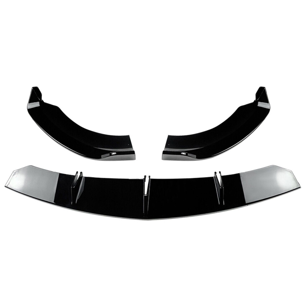 Front Bumper Spoiler Lip For Benz E Class W213 E260 E300 E43 Amg 2017-19 Black 8806564848285