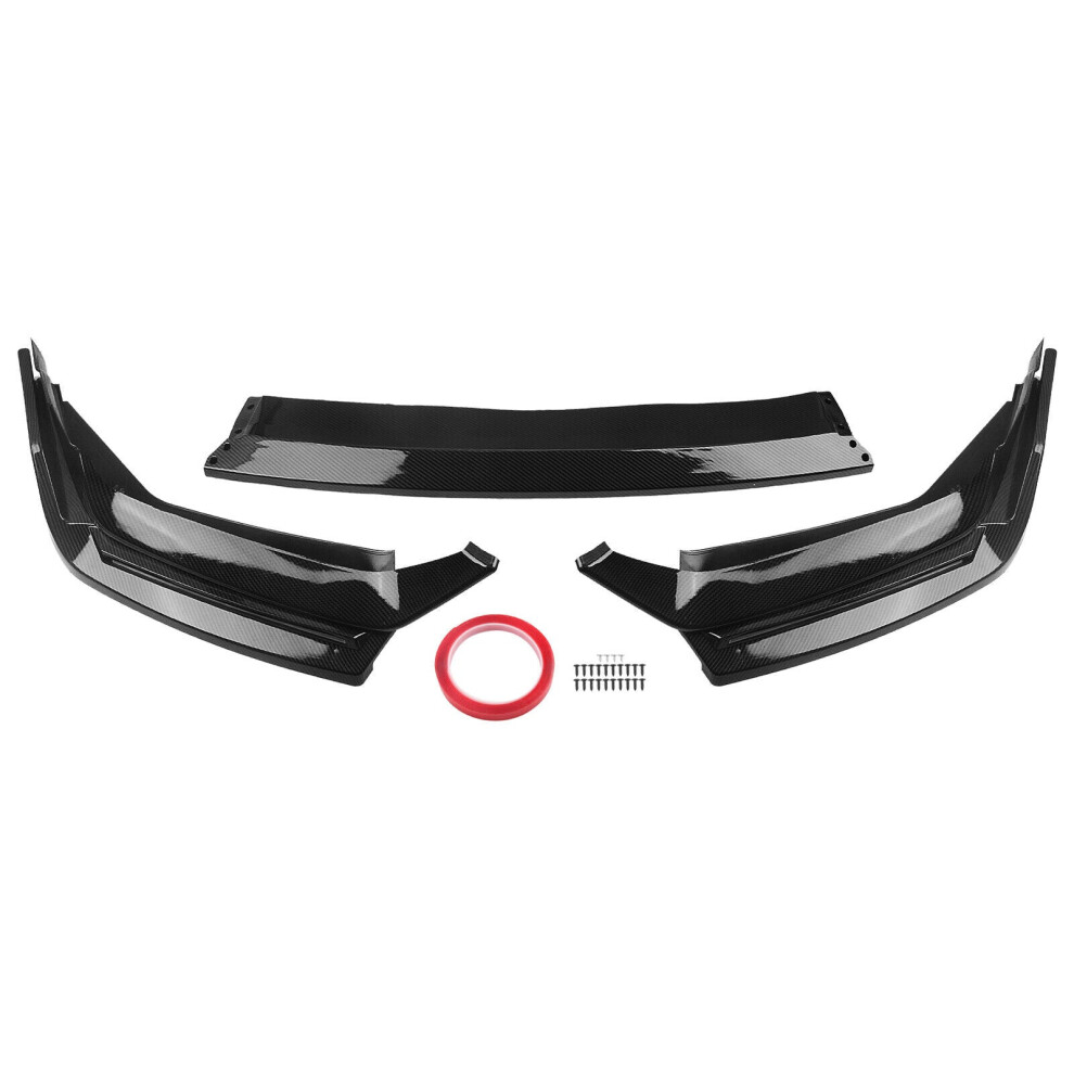 Front Bumper Spoiler Lip Splitter For Honda Civic Si Hatchback 2017-21 Cb Style 8806564848575