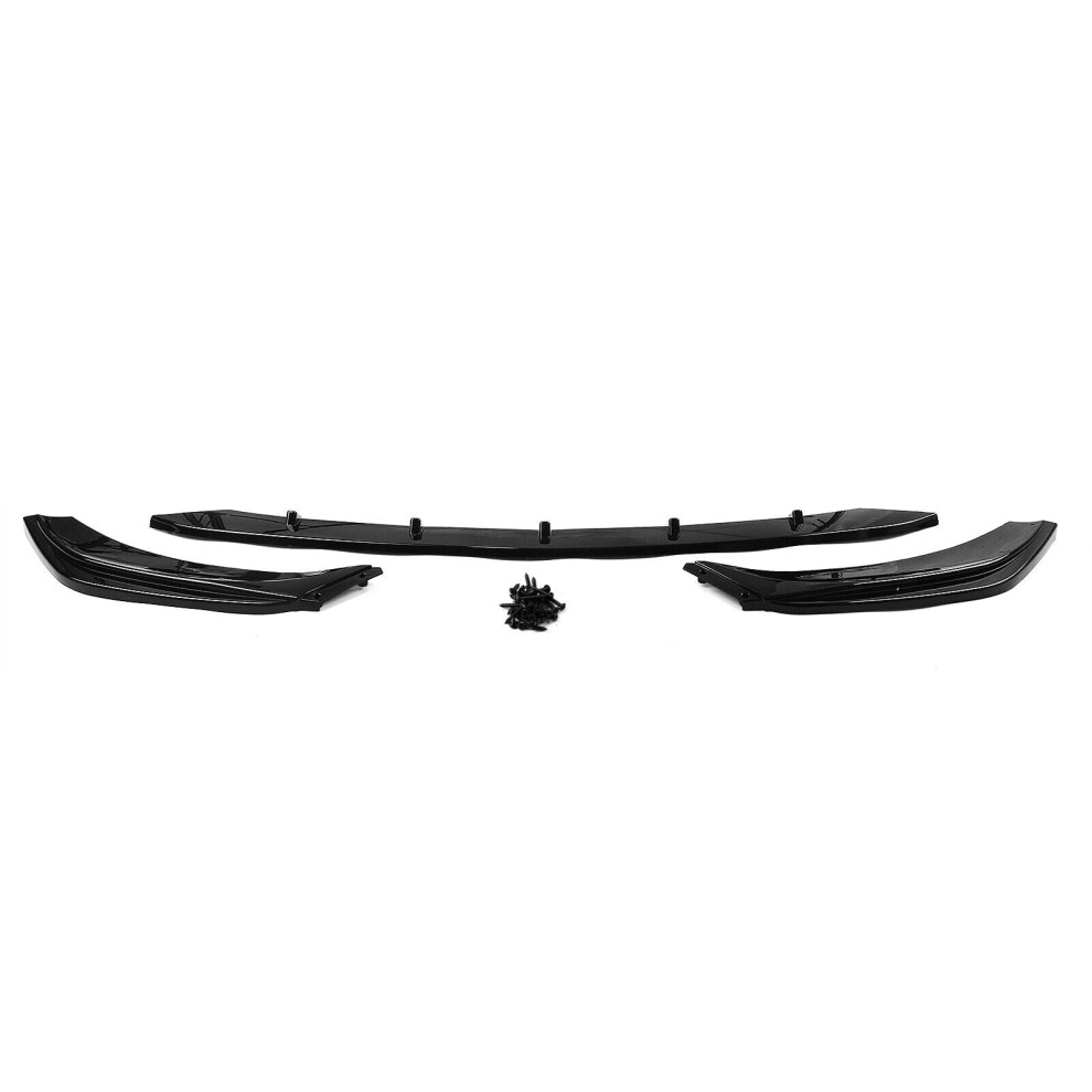 Front Bumper Spoiler Lip For Benz C W206 S206 C200 C260 C43 Amg 2022-2024 Black 8806564850196